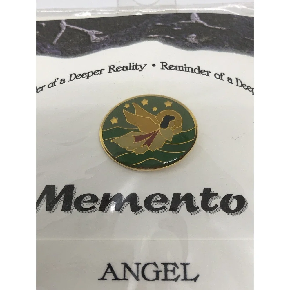 Angel Pin‎ Lapel Brooch With Card Reminder Of Deeper Reality 1
